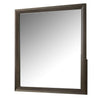 Fel Dresser Mirror | Beveled Glass | Rustic Dark Brown Wood Frame | 44x45 BM340888