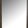 Fel Dresser Mirror | Beveled Glass | Rustic Dark Brown Wood Frame | 44x45 BM340888