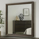 Fel Dresser Mirror | Beveled Glass | Rustic Dark Brown Wood Frame | 44x45