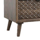 Fel Nightstand | 2 Drawers | Rustic Dark Brown Wood | 25’’ BM340889