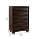 Nitz Tall Dresser Chest | 5 Drawers | Espresso Brown Solid Wood BM340890