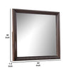 Nitz Dresser Mirror | Beveled Glass | Espresso Brown Solid Wood Frame | 36x40 BM340891