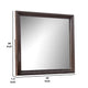 Nitz Dresser Mirror | Beveled Glass | Espresso Brown Solid Wood Frame | 36x40 BM340891