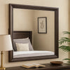 Nitz Dresser Mirror | Beveled Glass | Espresso Brown Solid Wood Frame | 36x40 BM340891
