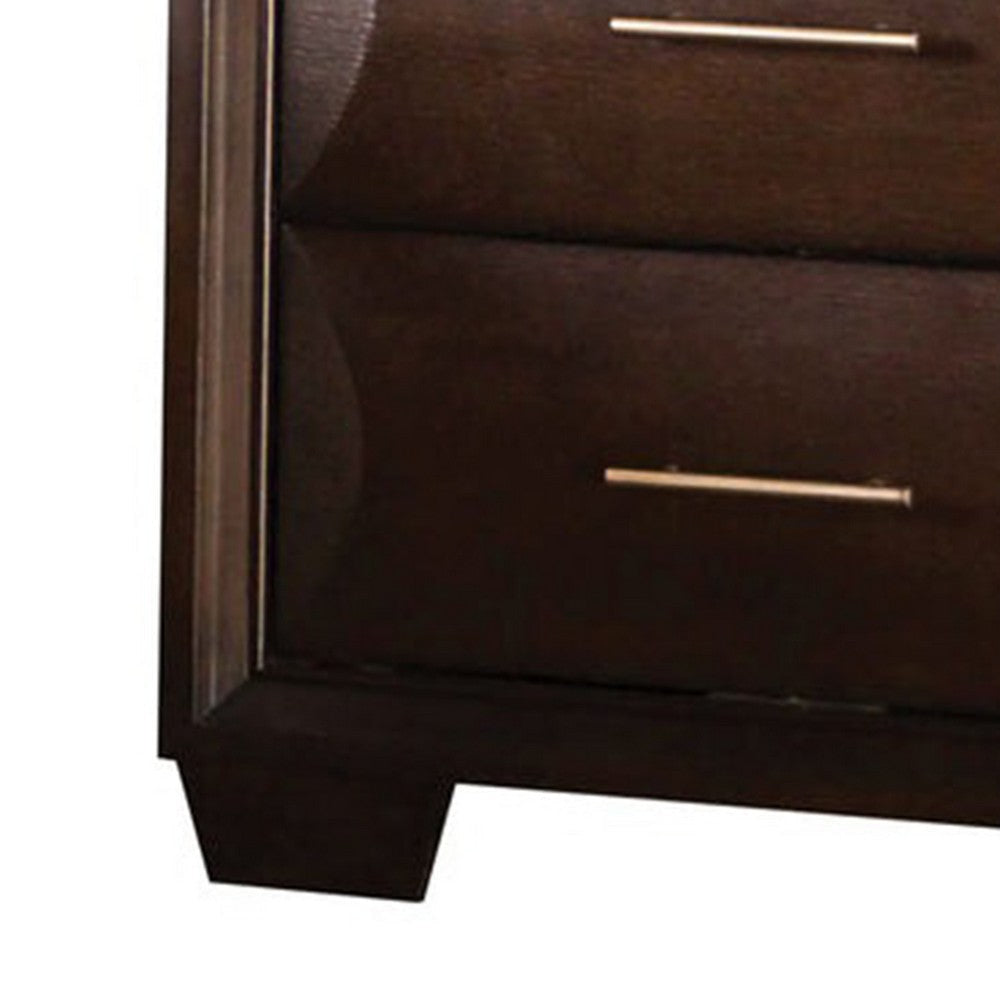 Nitz Nightstand | 2 Drawers | Espresso Brown Solid Wood | 27’’ BM340892