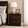 Nitz Nightstand | 2 Drawers | Espresso Brown Solid Wood | 27"