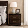 Nitz Nightstand | 2 Drawers | Espresso Brown Solid Wood | 27"