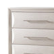 Nitz Tall Dresser Chest | 5 Drawers | White Solid Wood | Metal Handles BM340893