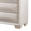 Nitz Tall Dresser Chest | 5 Drawers | White Solid Wood | Metal Handles BM340893