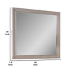Nitz Dresser Mirror | Beveled Glass | White Solid Wood Frame | 36x40 BM340894