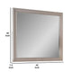 Nitz Dresser Mirror | Beveled Glass | White Solid Wood Frame | 36x40 BM340894