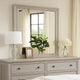 Nitz Dresser Mirror | Beveled Glass | White Solid Wood Frame | 36x40