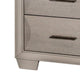 Nitz Nightstand | 2 Drawers | White Solid Wood | Metal Handles | 27’’ BM340895