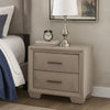 Nitz Nightstand | 2 Drawers | White Solid Wood | Metal Handles | 27"