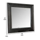 Ashen Dresser Mirror | Black Solid Wood | Rectangular Silhouette | 40x46 BM340898