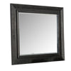 Ashen Dresser Mirror | Black Solid Wood | Rectangular Silhouette | 40x46 BM340898