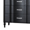 Eleena Tall Dresser Chest | 5 Drawers | Black Solid Wood | Crystal Accents BM340900