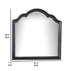Eleena Dresser Mirror | Beveled Glass | Black Solid Wood Frame | 41x42 BM340901