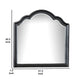 Eleena Dresser Mirror | Beveled Glass | Black Solid Wood Frame | 41x42 BM340901