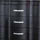 Eleena Nightstand | 3 Drawers | Black Solid Wood | Metal Handles | 28’’ BM340902
