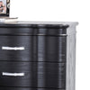 Eleena Nightstand | 3 Drawers | Black Solid Wood | Metal Handles | 28’’ BM340902