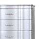 Eleena Tall Dresser Chest | 5 Drawers | Silver Solid Wood | Chrome Metal BM340903