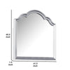 Eleena Dresser Mirror | Beveled Glass | Silver Solid Wood Frame | 41x42 BM340904