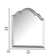 Eleena Dresser Mirror | Beveled Glass | Silver Solid Wood Frame | 41x42 BM340904