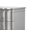 Eleena Nightstand | 3 Drawers | Silver Solid Wood | Metal Handles 28’’ BM340905