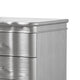 Eleena Nightstand | 3 Drawers | Silver Solid Wood | Metal Handles 28’’ BM340905