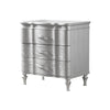 Eleena Nightstand | 3 Drawers | Silver Solid Wood | Metal Handles 28’’ BM340905