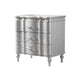 Eleena Nightstand | 3 Drawers | Silver Solid Wood | Metal Handles 28’’ BM340905