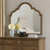Lyla Dresser Mirror | Beveled Glass | Rustic Oak Brown Solid Wood | 41x50 BM340907