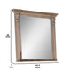 Reven Dresser Mirror | Beveled Glass | Weathered Oak Solid Wood | 46’’ BM340910