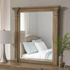 Reven Dresser Mirror | Beveled Glass | Weathered Oak Solid Wood | 46’’ BM340910