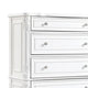 Valena Tall Dresser Chest | 5 Drawers | White Solid Wood | Metal Handles BM340912