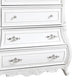 Valena Tall Dresser Chest | 5 Drawers | White Solid Wood | Metal Handles BM340912