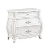 Valena Nightstand | 3 Drawers | White Solid Wood | Metal Handles | 31’’ BM340914