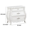 Valena Nightstand | 3 Drawers | White Solid Wood | Metal Handles | 31’’ BM340914