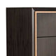 Yada Tall Dresser Chest | 5 Drawers | Espresso Brown Solid Wood | Gold BM340915