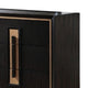 Yada Wide Dresser | 6 Drawers | Espresso Brown Solid Wood | Gold Metal BM340916