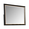Yada Dresser Mirror | Beveled Glass | Espresso Brown Wood | Gold | 39x48 BM340917