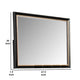 Yada Dresser Mirror | Beveled Glass | Espresso Brown Wood | Gold | 39x48 BM340917