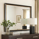Yada Dresser Mirror | Beveled Glass | Espresso Brown Wood | Gold | 39x48 BM340917