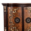 Iliana Tall Dresser Chest | 6 Drawers | Ornate Oak & Dark Cherry Brown