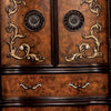 Iliana Tall Dresser Chest | 6 Drawers | Ornate Oak & Dark Cherry Brown BM340919