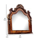 Iliana Dresser Mirror | Beveled Glass | Ornate Oak & Dark Cherry Brown | 48x54 BM340920