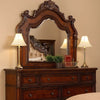 Iliana Dresser Mirror | Beveled Glass | Ornate Oak & Dark Cherry Brown | 48x54 BM340920
