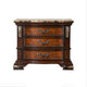 Iliana Nightstand | 3 Drawers | Ornate Oak & Dark Cherry Brown | 33’’ BM340921
