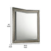 Vino 41 x 44 Dresser Mirror w LED | Glam Gray Wood | Silver Trim BM340924